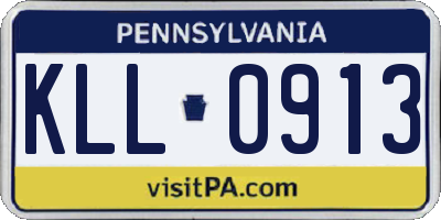 PA license plate KLL0913