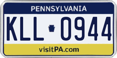 PA license plate KLL0944