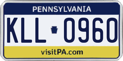 PA license plate KLL0960