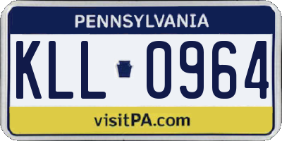 PA license plate KLL0964