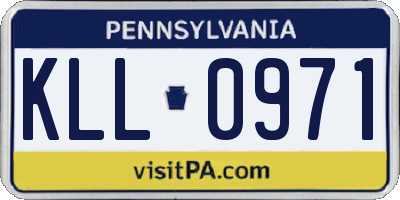 PA license plate KLL0971