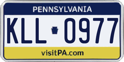 PA license plate KLL0977