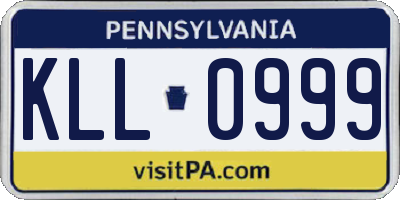 PA license plate KLL0999