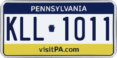 PA license plate KLL1011