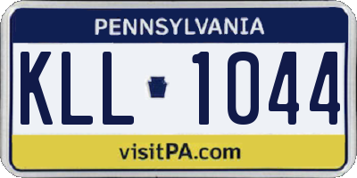 PA license plate KLL1044
