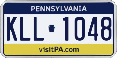 PA license plate KLL1048