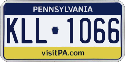 PA license plate KLL1066