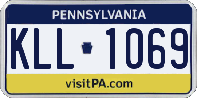 PA license plate KLL1069