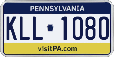 PA license plate KLL1080