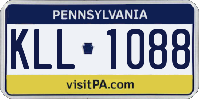 PA license plate KLL1088