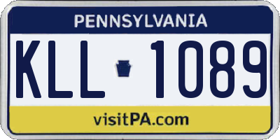 PA license plate KLL1089