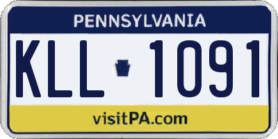 PA license plate KLL1091