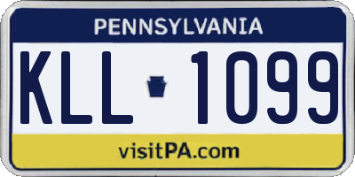 PA license plate KLL1099