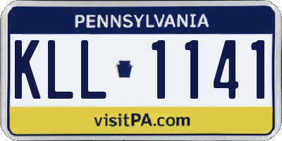 PA license plate KLL1141