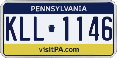 PA license plate KLL1146