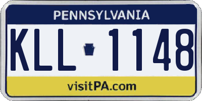 PA license plate KLL1148