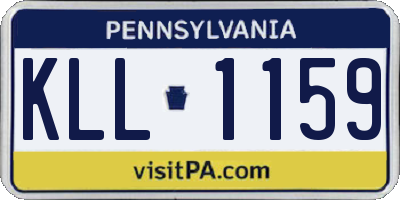 PA license plate KLL1159