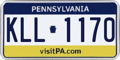 PA license plate KLL1170