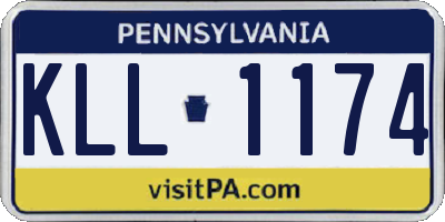 PA license plate KLL1174