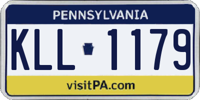 PA license plate KLL1179