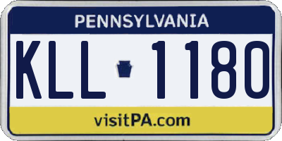 PA license plate KLL1180