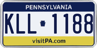 PA license plate KLL1188