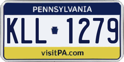 PA license plate KLL1279