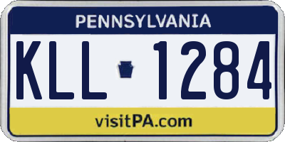 PA license plate KLL1284