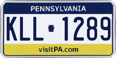 PA license plate KLL1289