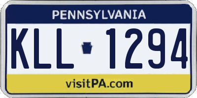 PA license plate KLL1294