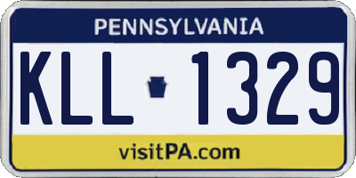 PA license plate KLL1329