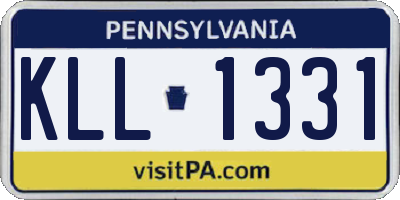 PA license plate KLL1331