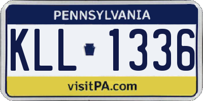 PA license plate KLL1336