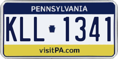 PA license plate KLL1341