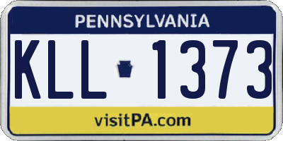 PA license plate KLL1373