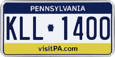 PA license plate KLL1400