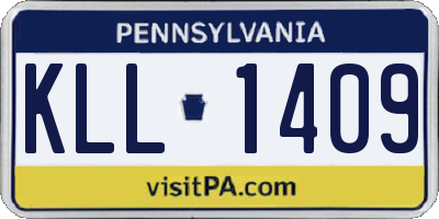 PA license plate KLL1409