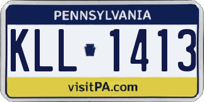 PA license plate KLL1413