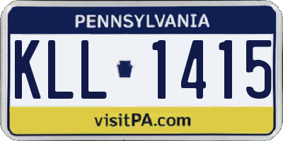 PA license plate KLL1415