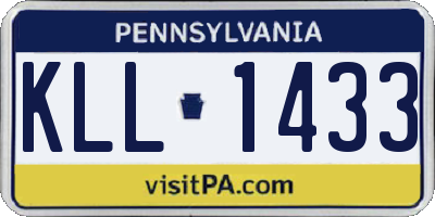 PA license plate KLL1433