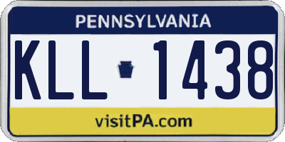 PA license plate KLL1438