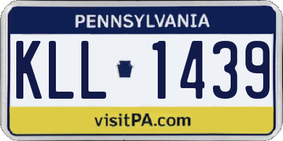 PA license plate KLL1439