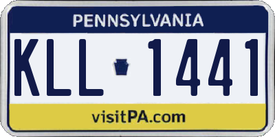 PA license plate KLL1441