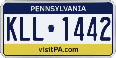 PA license plate KLL1442