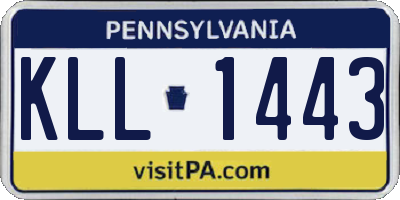 PA license plate KLL1443