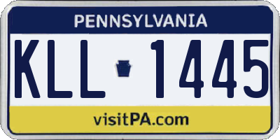 PA license plate KLL1445