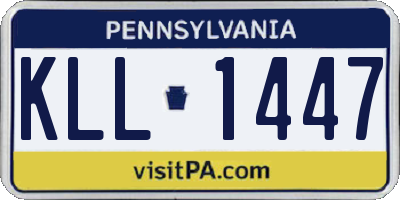 PA license plate KLL1447