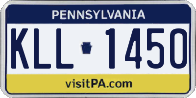 PA license plate KLL1450