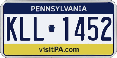 PA license plate KLL1452