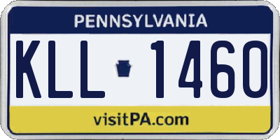 PA license plate KLL1460